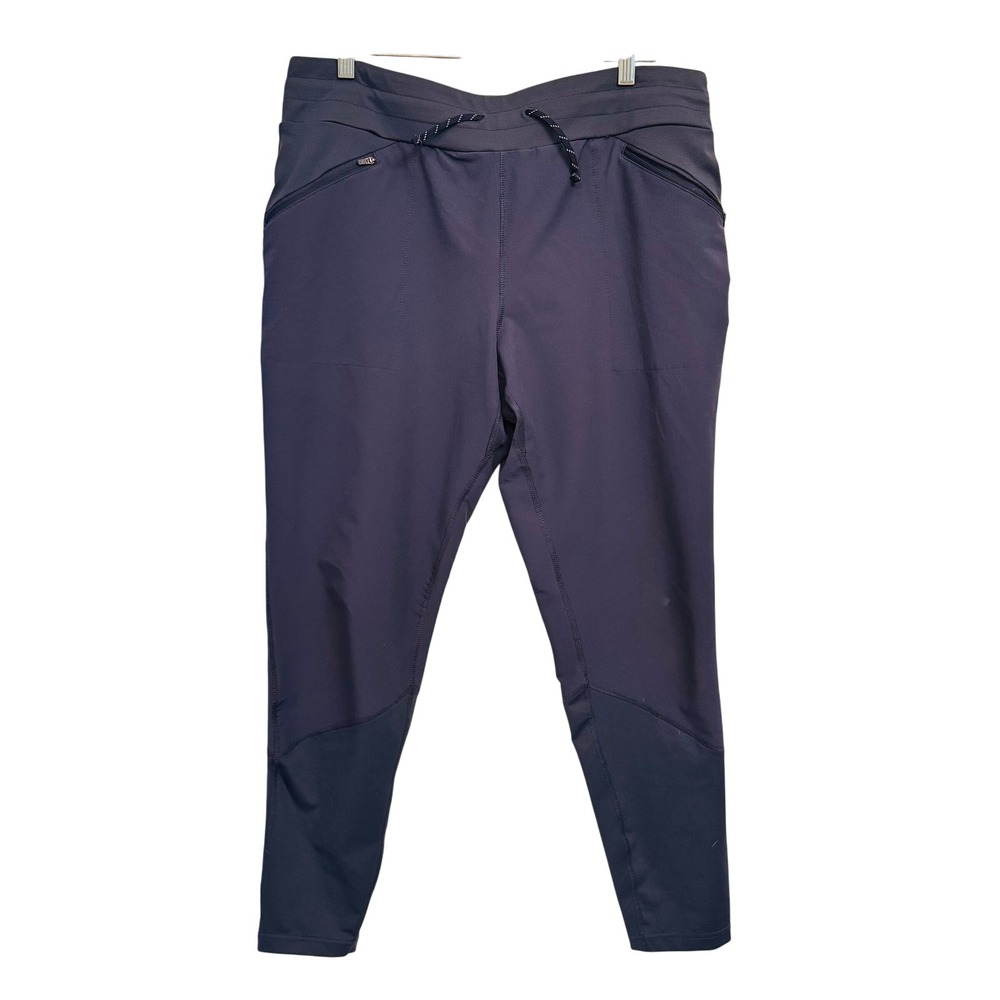 Columbia PFG Women Large Omni-Shield Anytime Casual Jogger Pants Navy Blue